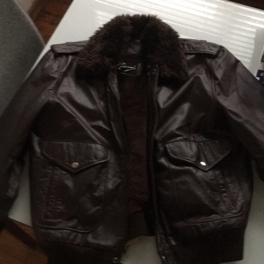 Gianni  Men’s Brown Leather Bomber Jacket